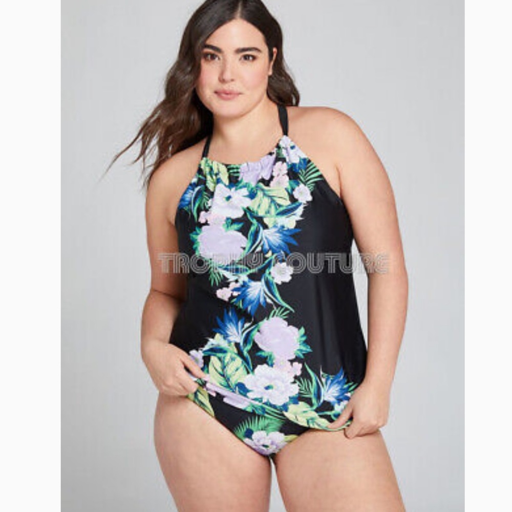 Lane Bryant | Cacique Swim Tropical Paradise 2pcs Swimsuit Set